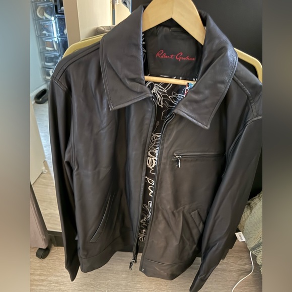 Robert Graham Men’s Leather Jacket size XL - Picture 1 of 2
